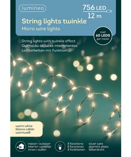 Tira Micro Luces Extra Densidad Warm White 12Mts. (756 Led)