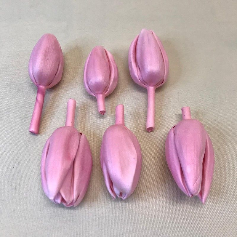 Tulipanes preservados Caja 6 uds. Rosa