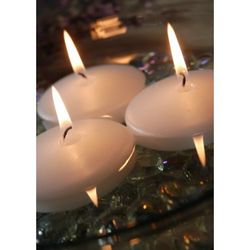 Vela Flotante Blanca Diámetro  5,7 Xh 2,8Cm. Pot 16 U./ 4H.