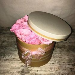 White Box Pink Roses Eternal