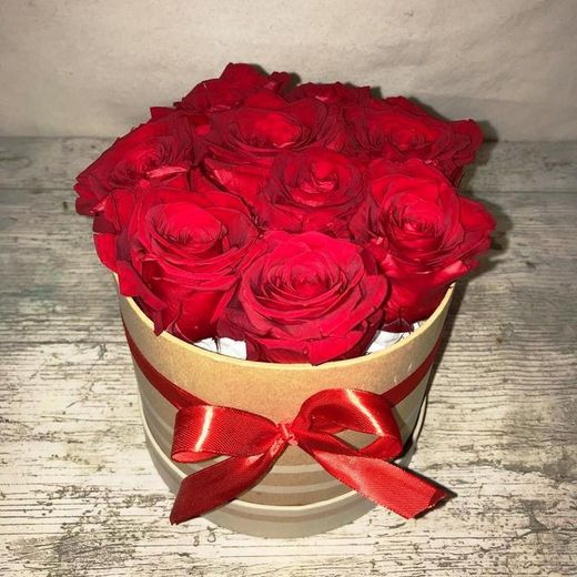 White Box Red Roses Eternal Preservadas